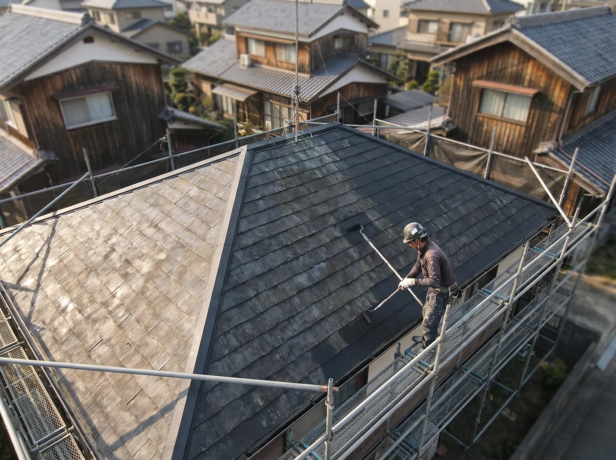 屋根塗装工事の施工例